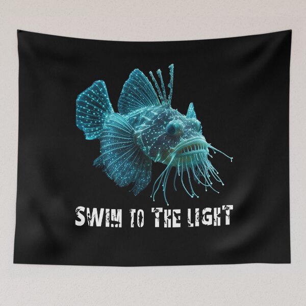 Item preview, Anglerfish Swim To The Light  - Funny Anglerfish Lover  designed and sold by Smix Pixels.