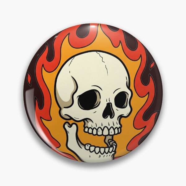 Item preview, flaming skull designed and sold by ThirtyNumber.