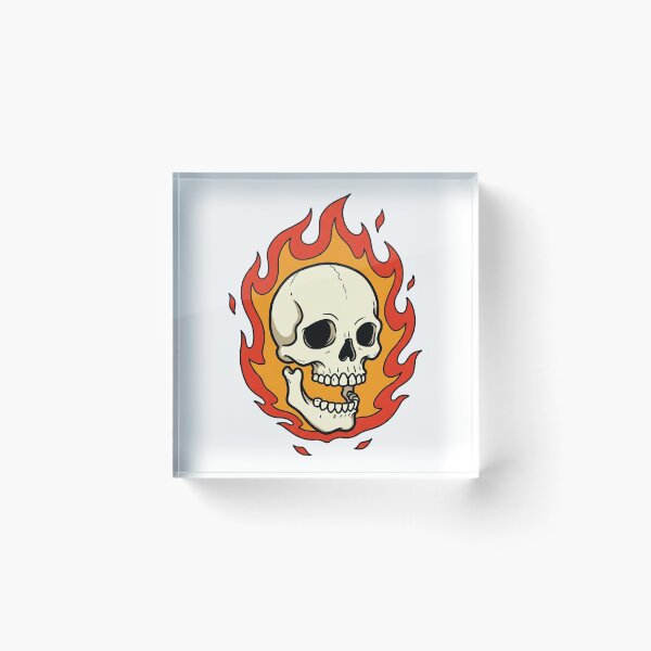 Item preview, flaming skull designed and sold by ThirtyNumber.