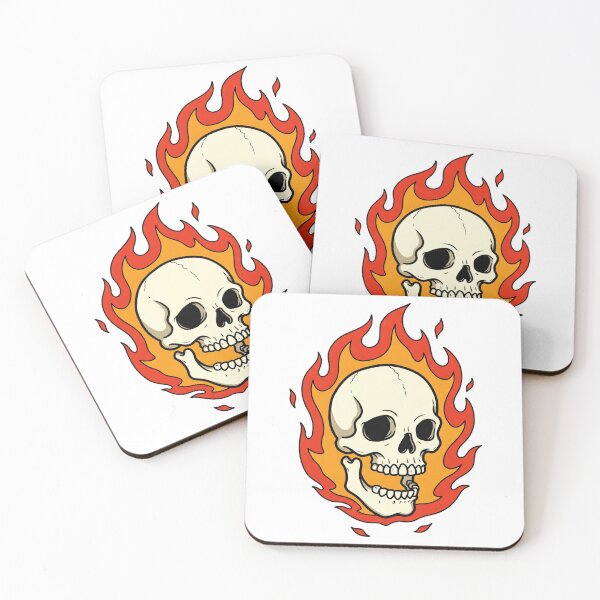 Item preview, flaming skull designed and sold by ThirtyNumber.