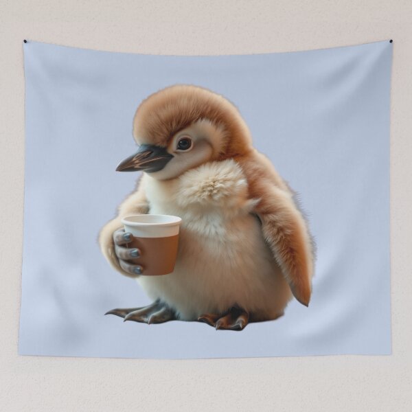 Item preview, Baby pesto penguin with caffe designed and sold by Dakson Design - Fantasy Art.