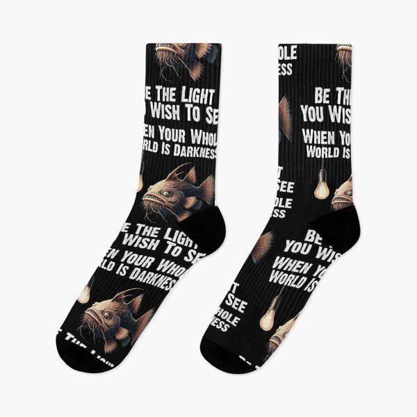 Item preview,  Anglerfish  When Your Whole World Is Darkness Be The Light You Wish To See  - Funny Anglerfish Lover  designed and sold by Smix Pixels.
