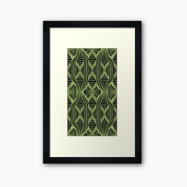 Aperçu de l'œuvre Motifs Op Art de couleur verte créée et vendue par TelpherWerks.