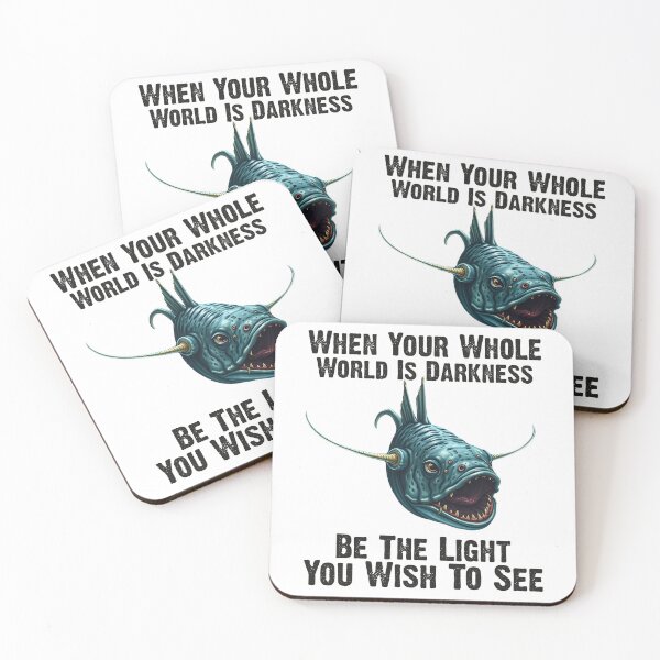 Item preview, Anglerfish When Your Whole World Is Darkness Be The Light You Wish To See  - Funny Anglerfish Lover  designed and sold by Smix Pixels.