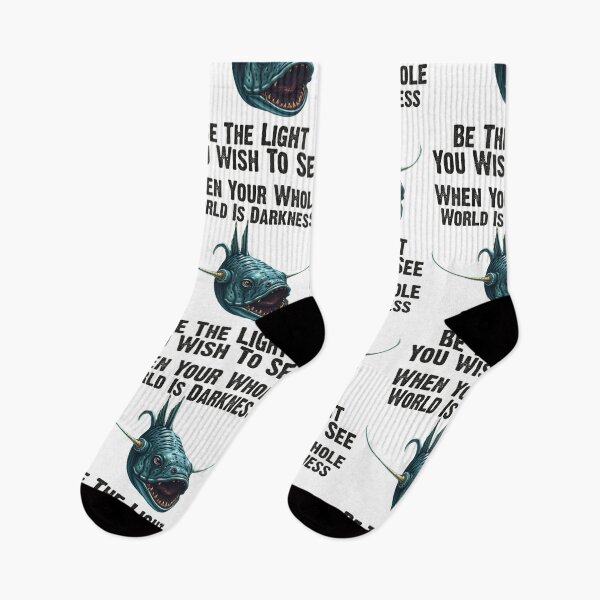 Item preview, Anglerfish When Your Whole World Is Darkness Be The Light You Wish To See  - Funny Anglerfish Lover  designed and sold by Smix Pixels.
