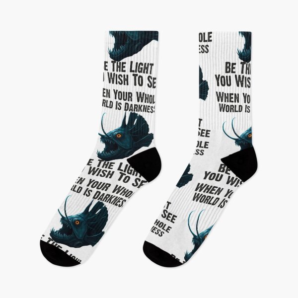 Item preview,  Anglerfish When Your Whole World Is Darkness Be The Light You Wish To See  - Funny Anglerfish Lover  designed and sold by Smix Pixels.