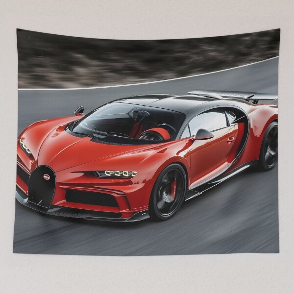 Item preview, Black & Red Bugatti Chiron Super Sport Poster – Ultimate Hypercar Wall Art V designed and sold by AutoPopStudio.