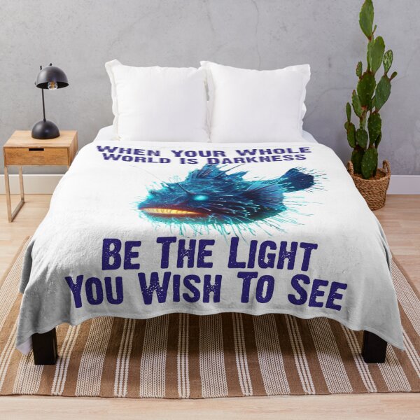 Item preview, Anglerfish  When Your Whole World Is Darkness Be The Light You Wish To See - Funny Anglerfish Lover  designed and sold by Smix Pixels.