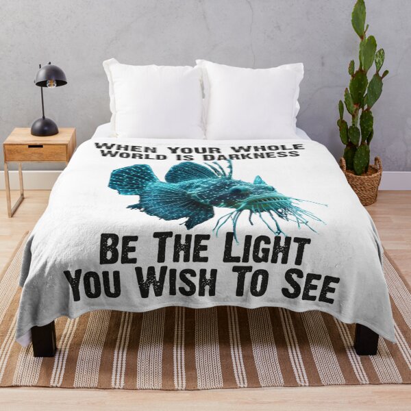 Item preview, Anglerfish  When Your Whole World Is Darkness Be The Light You Wish To See - Funny Anglerfish Lover  designed and sold by Smix Pixels.