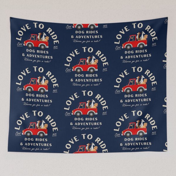 Item preview, Love To Ride Dog Rides & Adventures Wanna Go For A Ride designed and sold by AussieMomma.