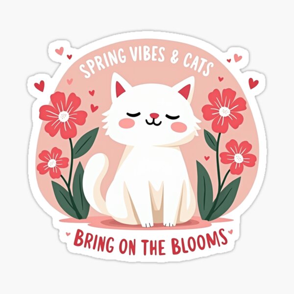 Item preview, Spring Vibes and Cats designed and sold by VDprinting.