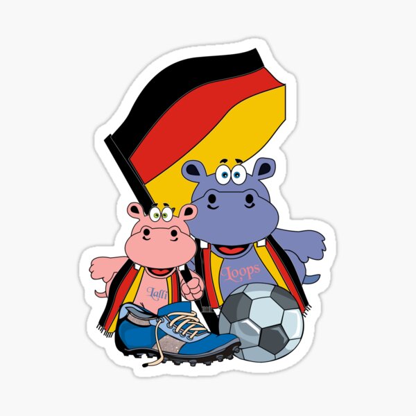 Fussball Nilpferde Lalli & Loops Sticker