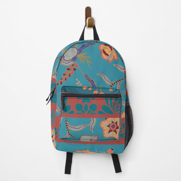 Vista previa del artículo con la obra «Estampado floral contemporáneo de gran tamaño en rojo y verde azulado», diseñado y vendido por Taylor Design Workz.
