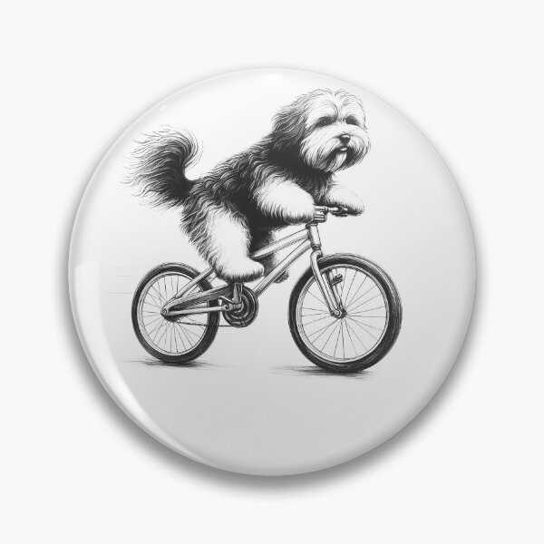 Item preview, Havanese Riding Bike designed and sold by Kimberley King Art  King Art.