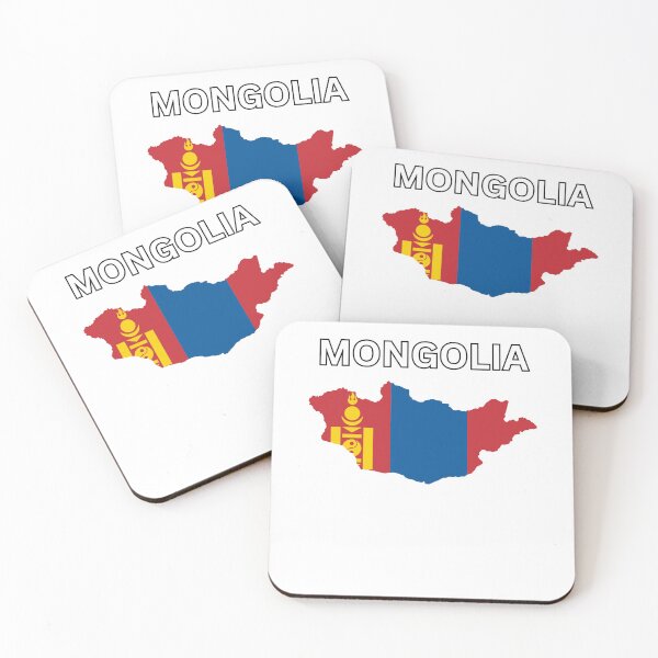 Item preview, Mongolia Flag Map Design designed and sold by atomstartup.