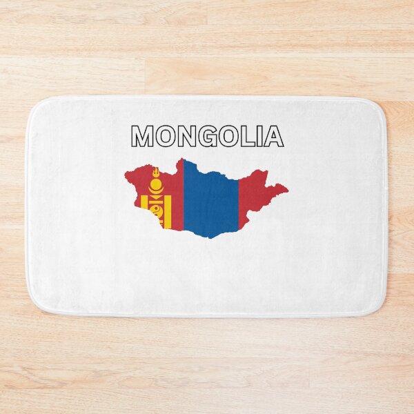 Item preview, Mongolia Flag Map Design designed and sold by atomstartup.
