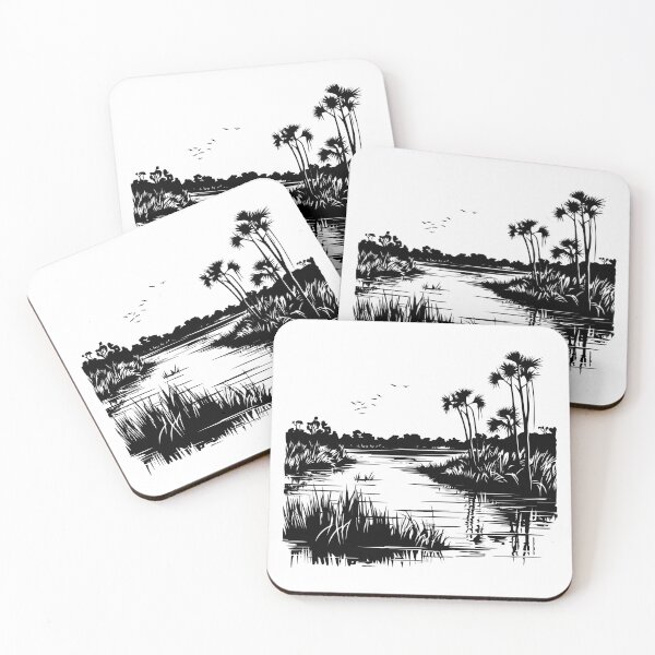 Item preview, Everglades National Park Reserve Wetland Swamp Marsh River River designed and sold by inkoutninja.