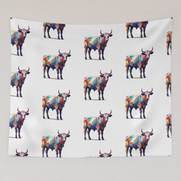 Item preview, Steer | Roping | Cow | Bovine | Watercolor | Wild Animal | Animal | Zoo | Wildlife | Lifestyle | Bold Colors  designed and sold by mwinter2205.