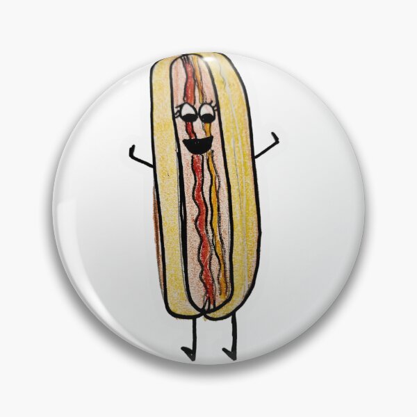 Item preview, Hot dog cartoon drawing designed and sold by Raineylanes.
