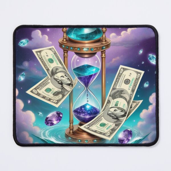 Item preview, Golden Stone Encrusted Hourglass With Paper Money  designed and sold by Melantari Vizuns.