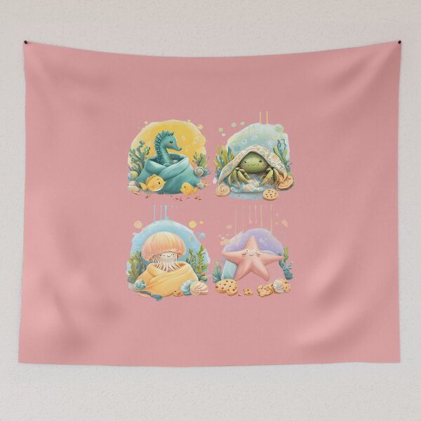 Item preview, Cute crustaceans at bed time designed and sold by seahorse crossing.