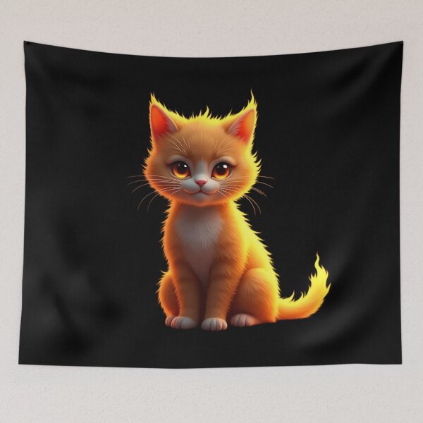 Item preview, Cute Fire Cat designed and sold by Dakson Design - Fantasy Art.