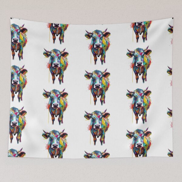 Item preview, Steer | Roping | Cow | Bovine | Watercolor | Wild Animal | Animal | Zoo | Wildlife | Lifestyle | Bold Colors  designed and sold by mwinter2205.