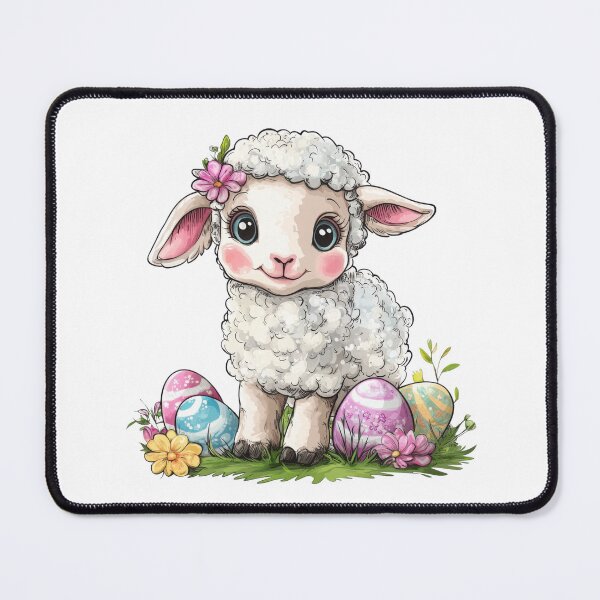 Item preview, Cute Easter Lamb with Decorated Eggs designed and sold by KallyDe.