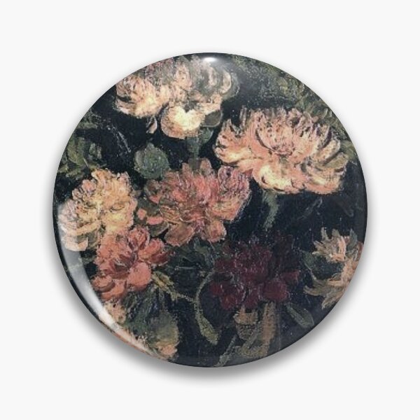 Item preview, Vincent van Gogh Pink Burgundy Flowers designed and sold by PureVintageLove.