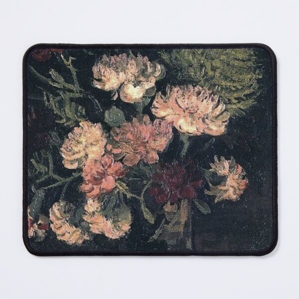 Item preview, Vincent van Gogh Pink Burgundy Flowers designed and sold by PureVintageLove.