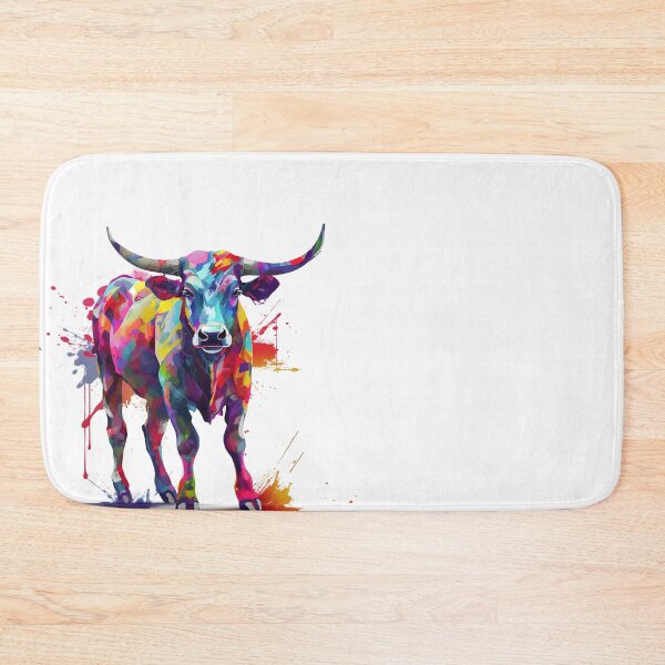Item preview, Steer | Western | Cow | Bovine | Watercolor | Wild Animal | Animal | Zoo | Wildlife | Lifestyle | Bold Colors  designed and sold by mwinter2205.