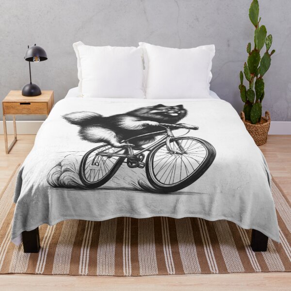 Item preview, Keeshond Riding Bike designed and sold by Kimberley King Art King Art.