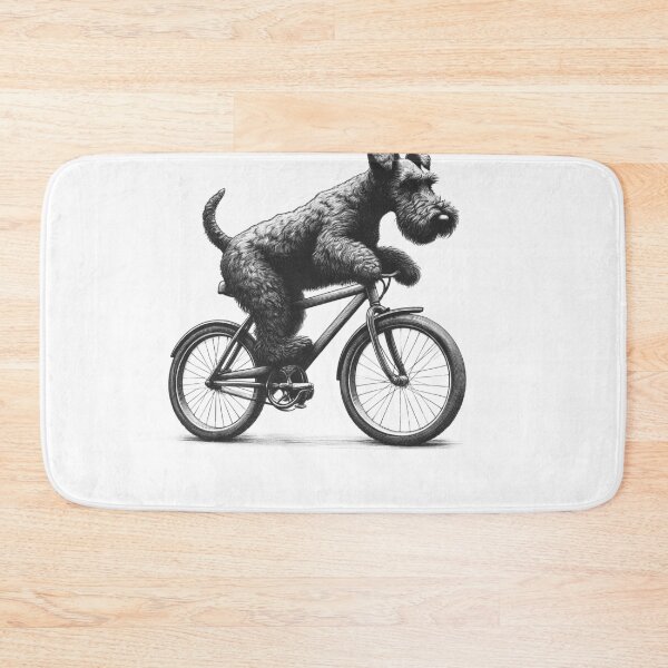 Artikelvorschau, Kerry Blue Terrier auf Fahrrad entworfen und verkauft von Kimberley King Art  King Art.