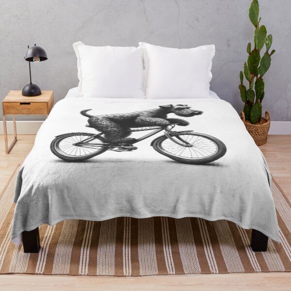 Item preview, Kerry Blue Terrier montando en bicicleta designed and sold by Kimberley King Art King Art.