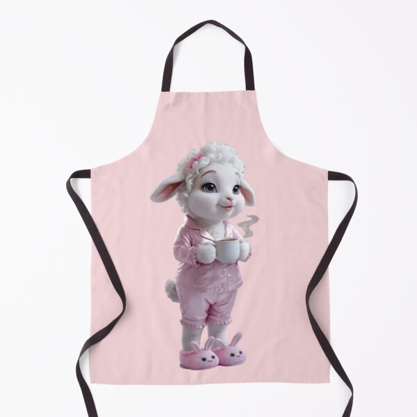 Item preview, Cute Lamb in Pajamas with Coffee designed and sold by Dakson Design - Fantasy Art.