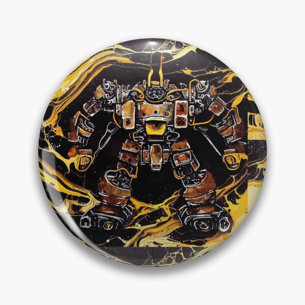 Artikelvorschau, Mech Roboter Acrylgemälde 074 entworfen und verkauft von Paws Of Aries.