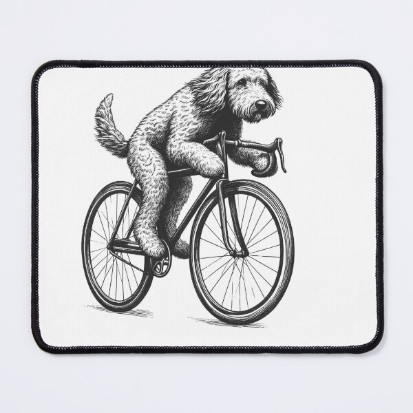 Item preview, Labradoodle Riding Bike designed and sold by Kimberley King Art King Art.