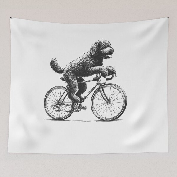 Item preview, Lagotto Romagnolo Riding Bike designed and sold by Kimberley King Art  King Art.
