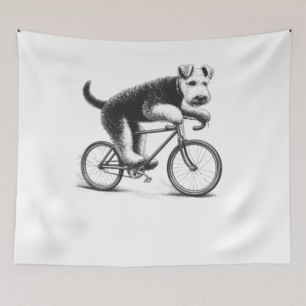 Item preview, Lakeland Terrier Riding Bike designed and sold by Kimberley King Art  King Art.