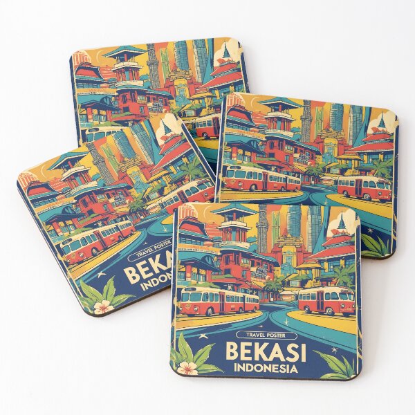 Item preview, Bekasi Indonesia Vintage Travel Tourism designed and sold by TravelersGems.