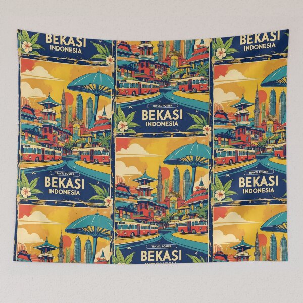 Item preview, Bekasi Indonesia Vintage Travel Tourism designed and sold by TravelersGems.
