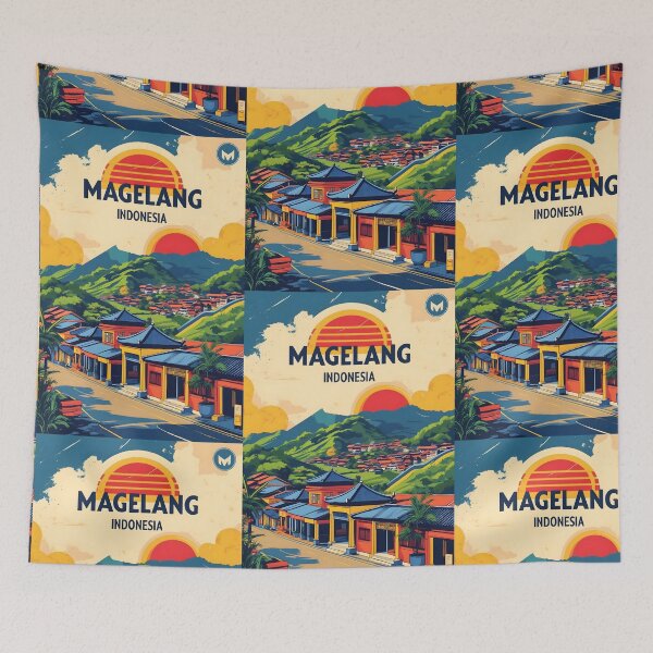 Item preview, Magelang Indonesia Vintage Travel Tourism designed and sold by TravelersGems.