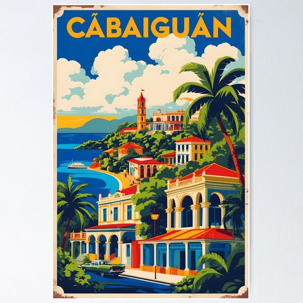 Aperçu de l'œuvre Cabaiguan Cuba Voyages Vintage Tourisme créée et vendue par TravelersGems.