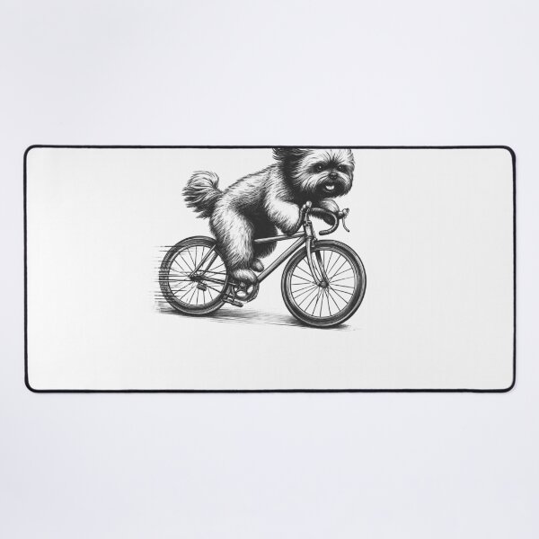 Item preview, Lhasa Apso Riding Bike designed and sold by Kimberley King Art King Art.
