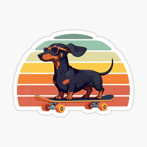 Item preview, Dachshund Wiener Dog with Sunglasses on a Skateboard | Low Rider designed and sold by d247.