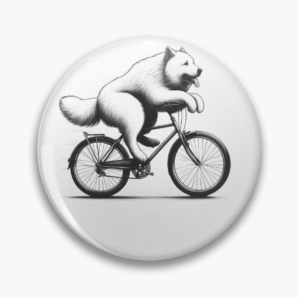 Item preview, Maremma Sheepdog Riding Bike designed and sold by Kimberley King Art  King Art.
