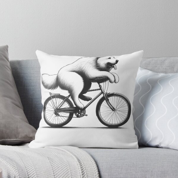 Item preview, Maremma Sheepdog Riding Bike designed and sold by Kimberley King Art  King Art.