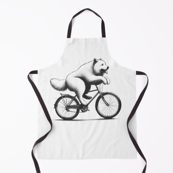 Item preview, Maremma Sheepdog Riding Bike designed and sold by Kimberley King Art  King Art.