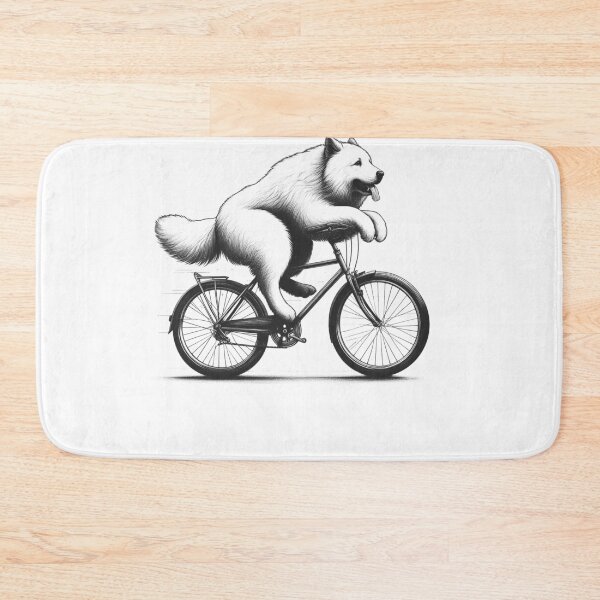 Item preview, Maremma Sheepdog Riding Bike designed and sold by Kimberley King Art  King Art.