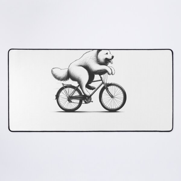 Item preview, Maremma Sheepdog Riding Bike designed and sold by Kimberley King Art  King Art.